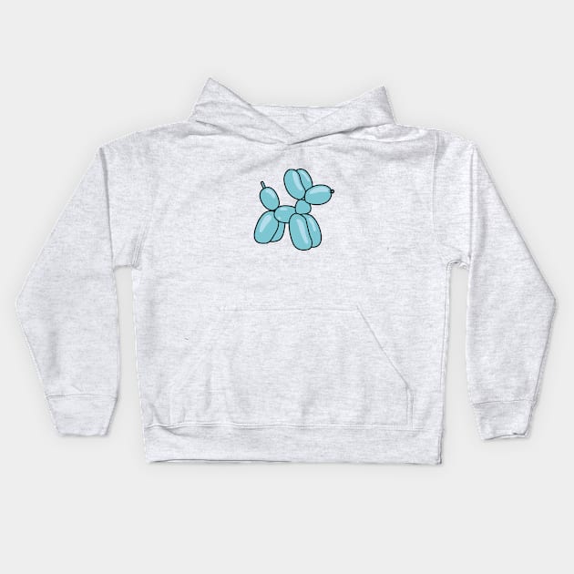 Cute Blue Balloon Dog Animal Kids Hoodie by maura41